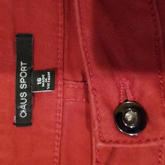 Chaus Sport Red Jeans/Pants - Picture 4 of 9